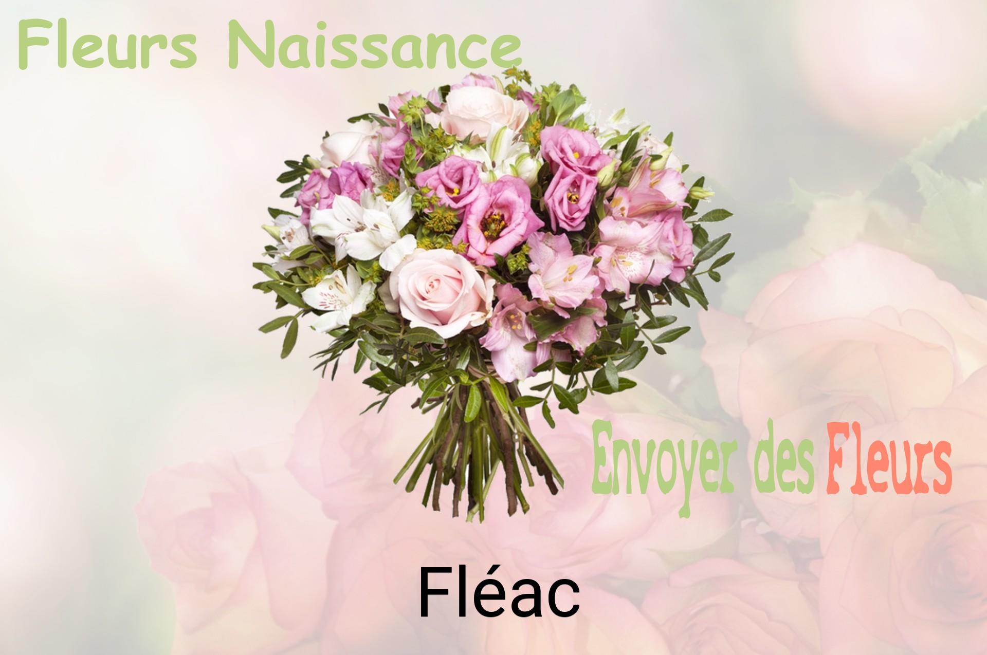 Bouquet de fleurs de naissance livré à Fléac
