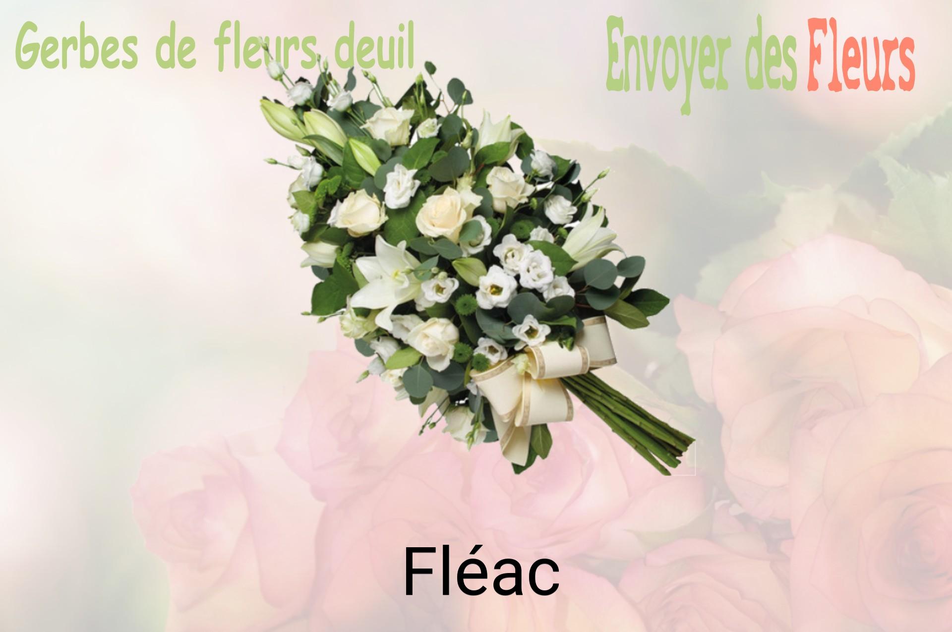 Gerbe de fleurs de deuil livrée à Fléac